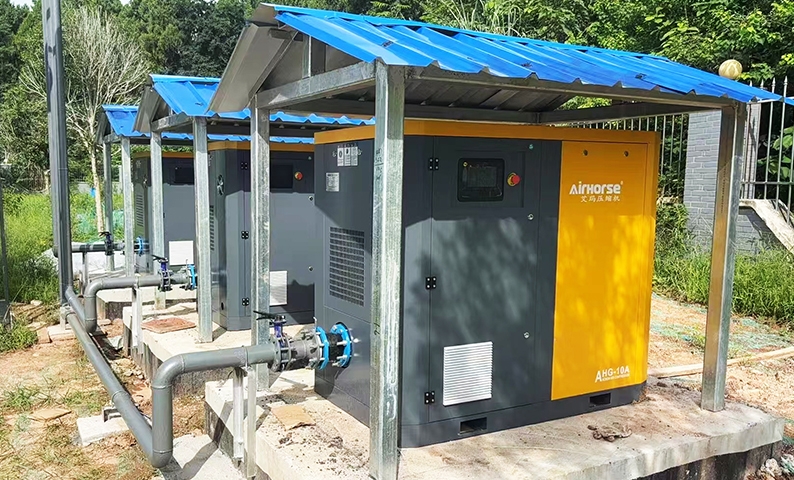 Powerful Performance, Eco-Pioneering Spirit&mdash;Airhorse 7.5kW Screw Blower Delivers Clean, Stable Power to a Sichuan Wastewater Treatment Plant